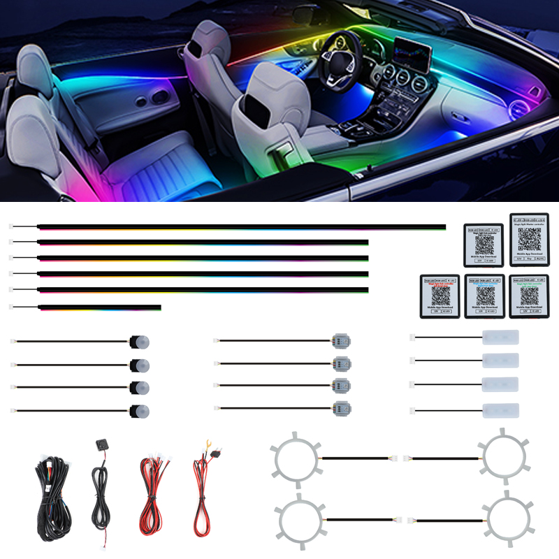 Led Interior Ambient Light - Индивидуальная атмосферная подсветка, легкая установка, 22